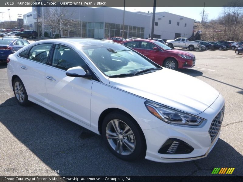 Quartz White Pearl / Black 2019 Hyundai Sonata Limited
