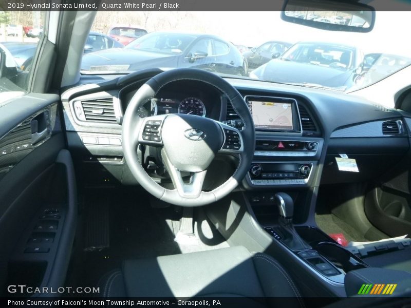 Quartz White Pearl / Black 2019 Hyundai Sonata Limited