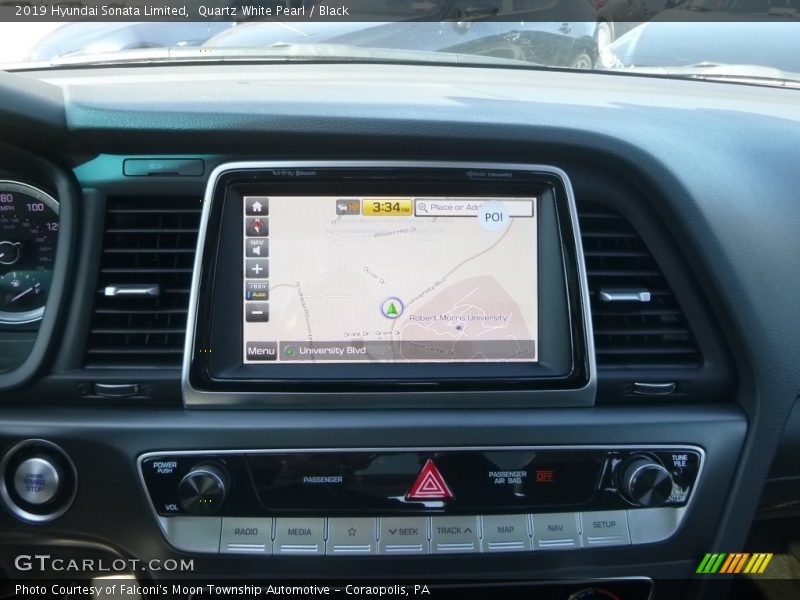Quartz White Pearl / Black 2019 Hyundai Sonata Limited
