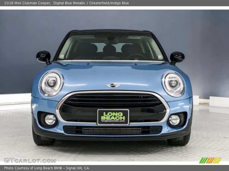 Digital Blue Metallic / Chesterfield/Indigo Blue 2018 Mini Clubman Cooper