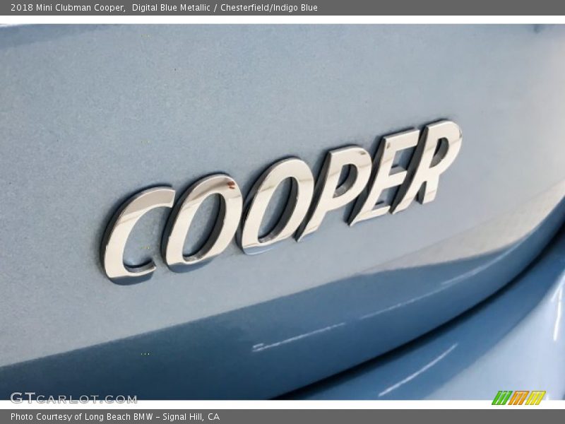 Digital Blue Metallic / Chesterfield/Indigo Blue 2018 Mini Clubman Cooper