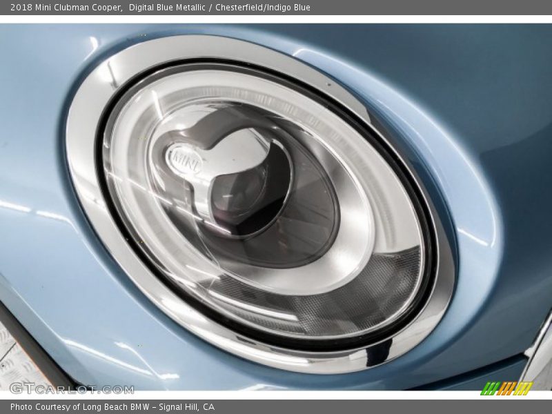 Digital Blue Metallic / Chesterfield/Indigo Blue 2018 Mini Clubman Cooper