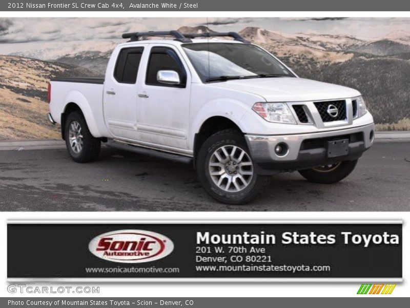 Avalanche White / Steel 2012 Nissan Frontier SL Crew Cab 4x4