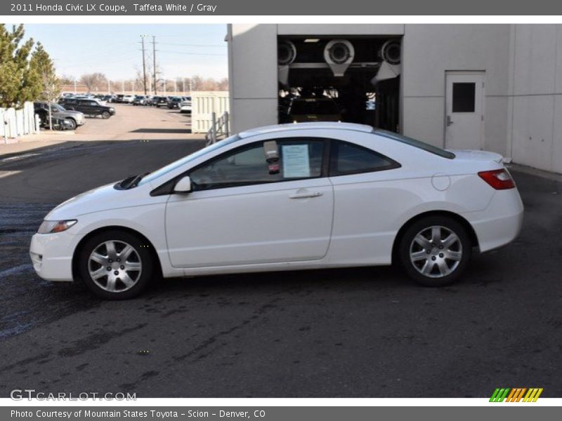 Taffeta White / Gray 2011 Honda Civic LX Coupe