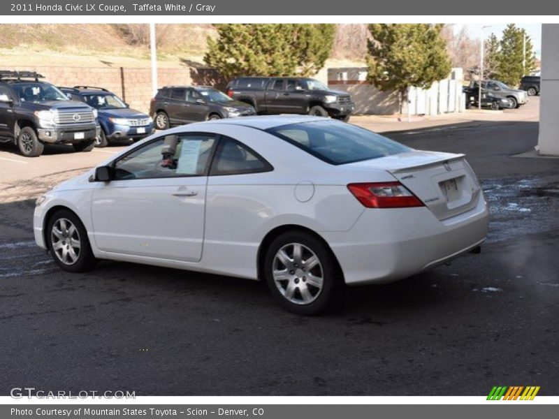 Taffeta White / Gray 2011 Honda Civic LX Coupe