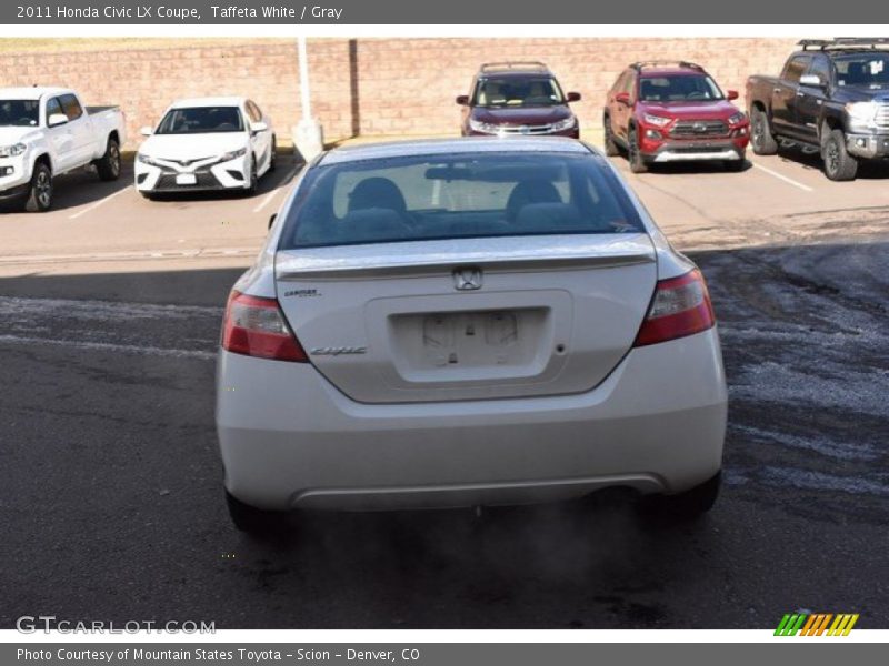 Taffeta White / Gray 2011 Honda Civic LX Coupe