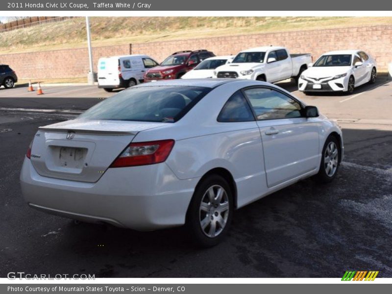 Taffeta White / Gray 2011 Honda Civic LX Coupe