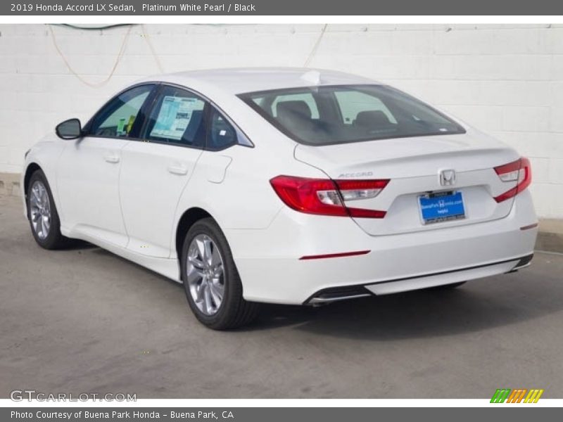 Platinum White Pearl / Black 2019 Honda Accord LX Sedan