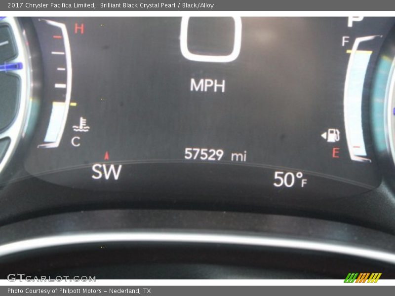 Brilliant Black Crystal Pearl / Black/Alloy 2017 Chrysler Pacifica Limited