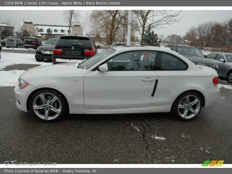 Alpine White / Black Boston Leather 2009 BMW 1 Series 135i Coupe