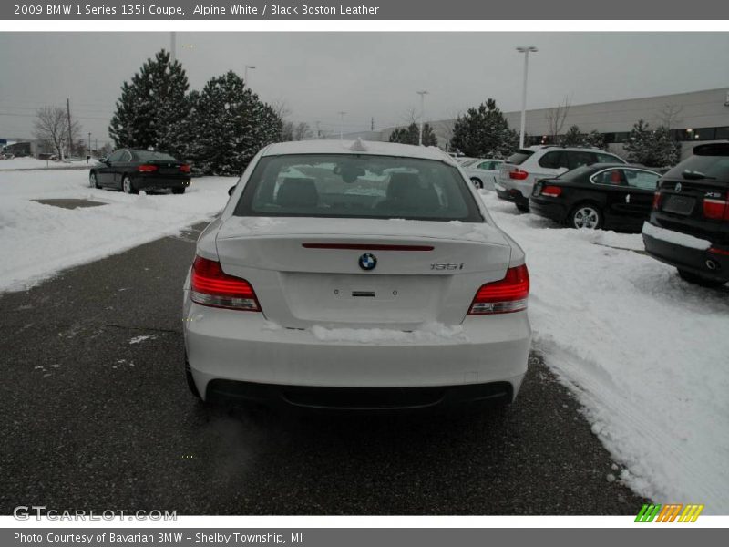 Alpine White / Black Boston Leather 2009 BMW 1 Series 135i Coupe