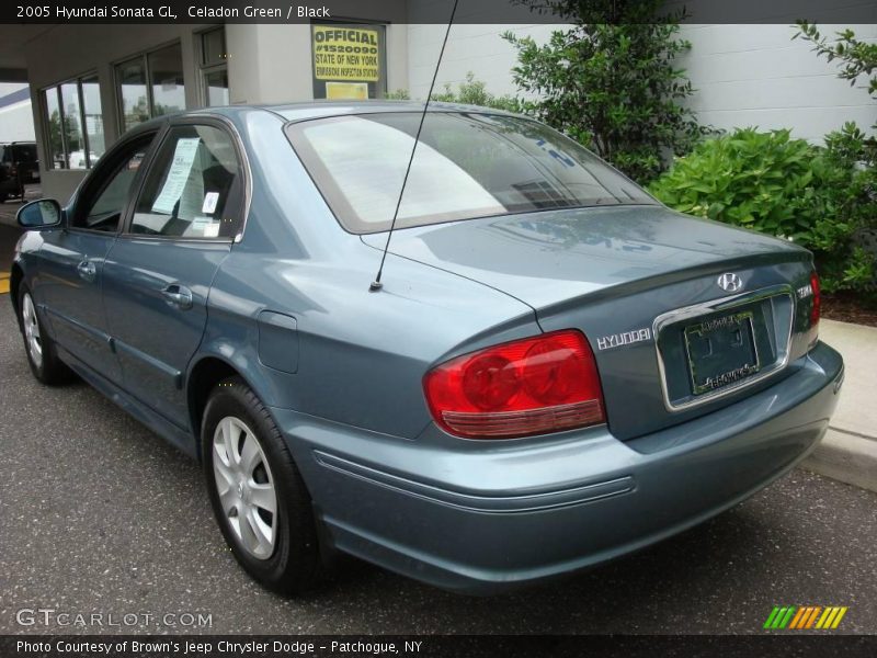Celadon Green / Black 2005 Hyundai Sonata GL