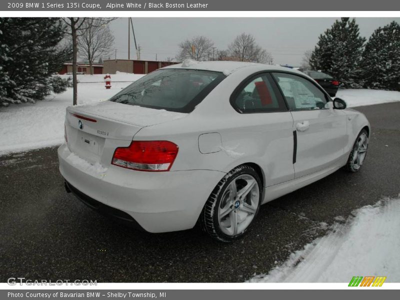 Alpine White / Black Boston Leather 2009 BMW 1 Series 135i Coupe