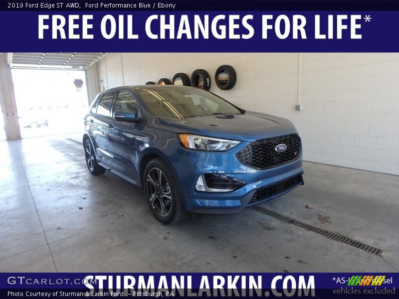Ford Performance Blue / Ebony 2019 Ford Edge ST AWD