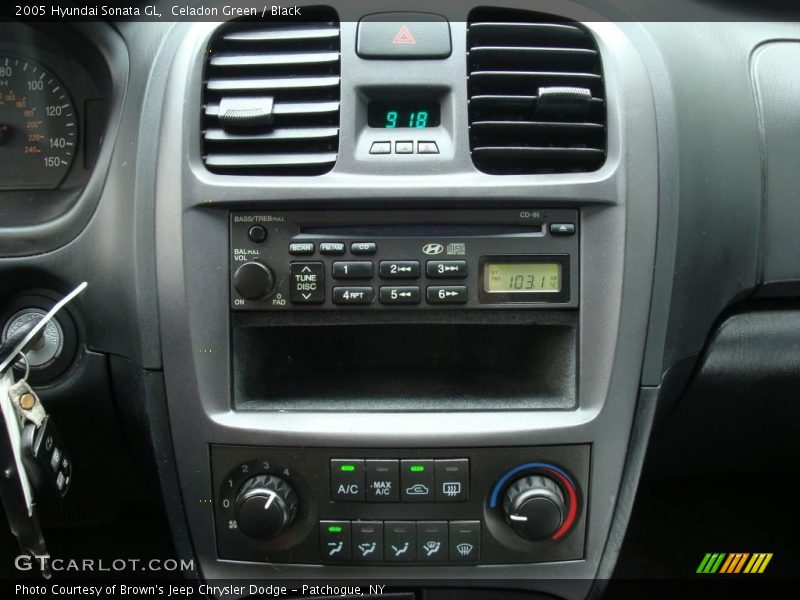 Celadon Green / Black 2005 Hyundai Sonata GL
