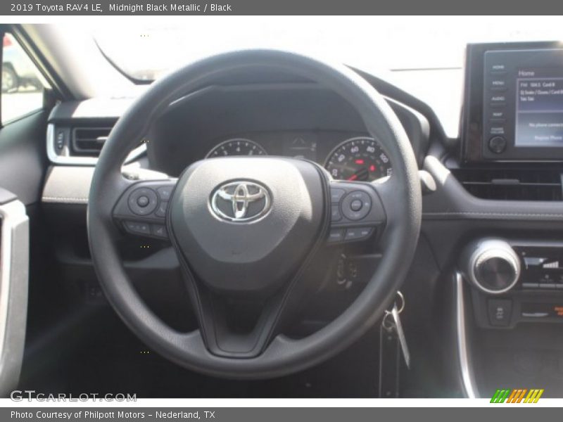 Midnight Black Metallic / Black 2019 Toyota RAV4 LE