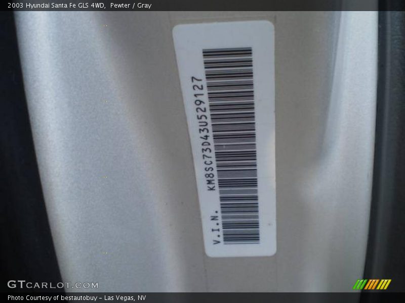 Pewter / Gray 2003 Hyundai Santa Fe GLS 4WD
