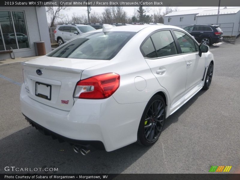 Crystal White Pearl / Recaro Black Ultrasuede/Carbon Black 2019 Subaru WRX STI Limited