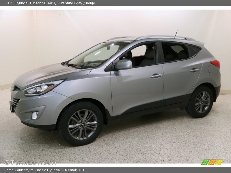Graphite Gray / Beige 2015 Hyundai Tucson SE AWD