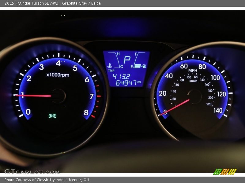 Graphite Gray / Beige 2015 Hyundai Tucson SE AWD