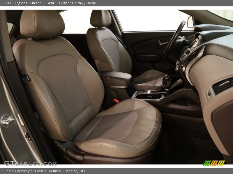 Graphite Gray / Beige 2015 Hyundai Tucson SE AWD