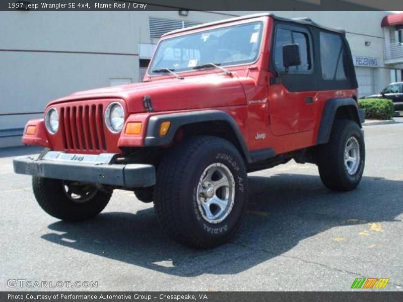 Flame Red / Gray 1997 Jeep Wrangler SE 4x4