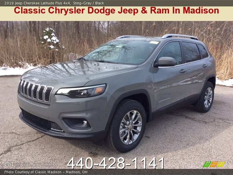 Sting-Gray / Black 2019 Jeep Cherokee Latitude Plus 4x4