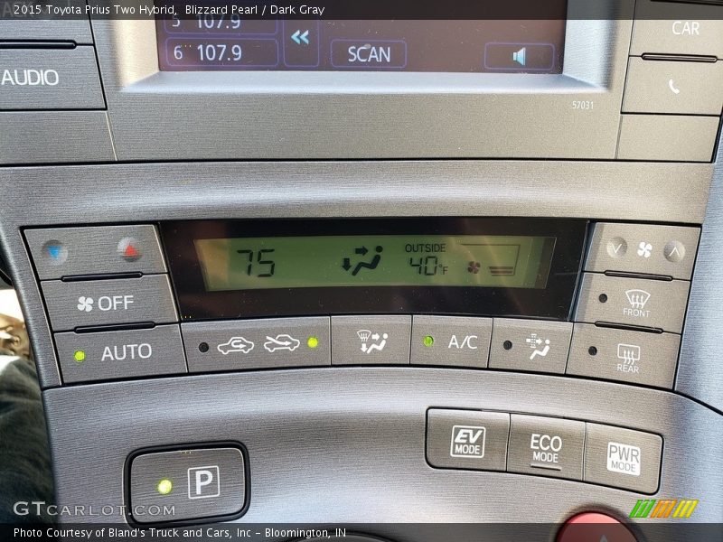Blizzard Pearl / Dark Gray 2015 Toyota Prius Two Hybrid