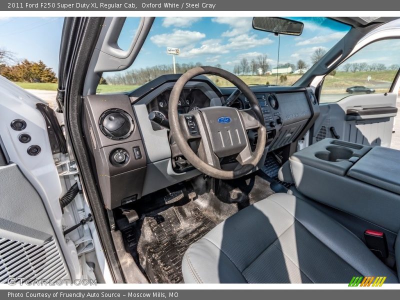 Oxford White / Steel Gray 2011 Ford F250 Super Duty XL Regular Cab