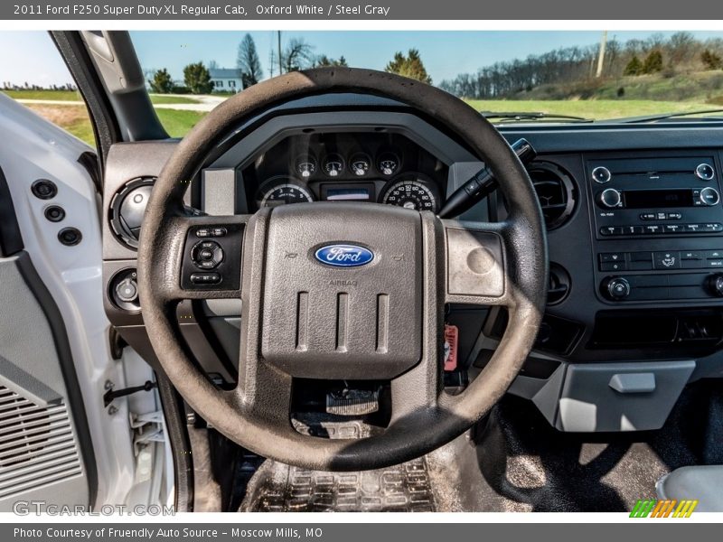 Oxford White / Steel Gray 2011 Ford F250 Super Duty XL Regular Cab