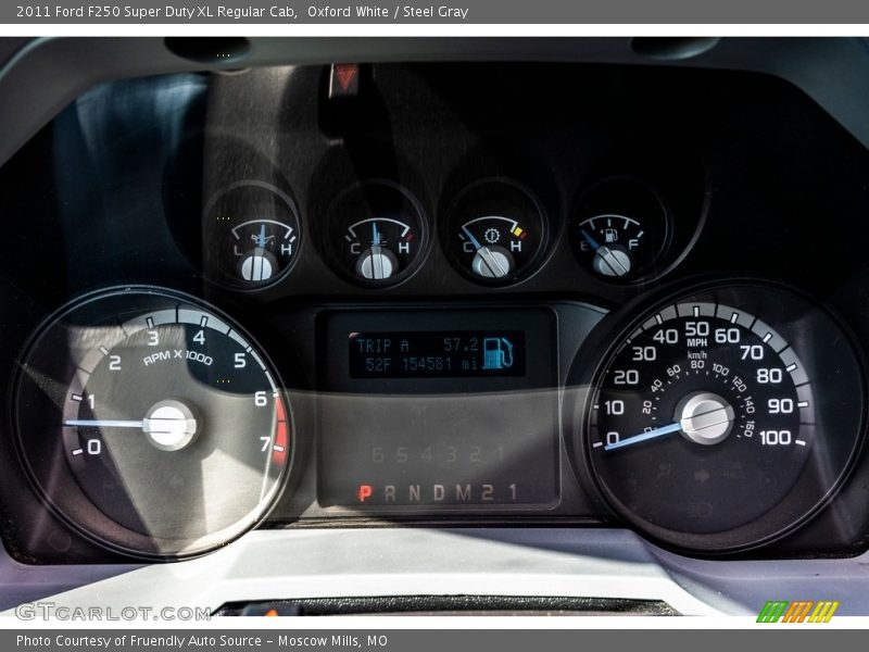 Oxford White / Steel Gray 2011 Ford F250 Super Duty XL Regular Cab