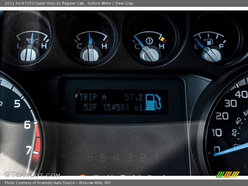 Oxford White / Steel Gray 2011 Ford F250 Super Duty XL Regular Cab