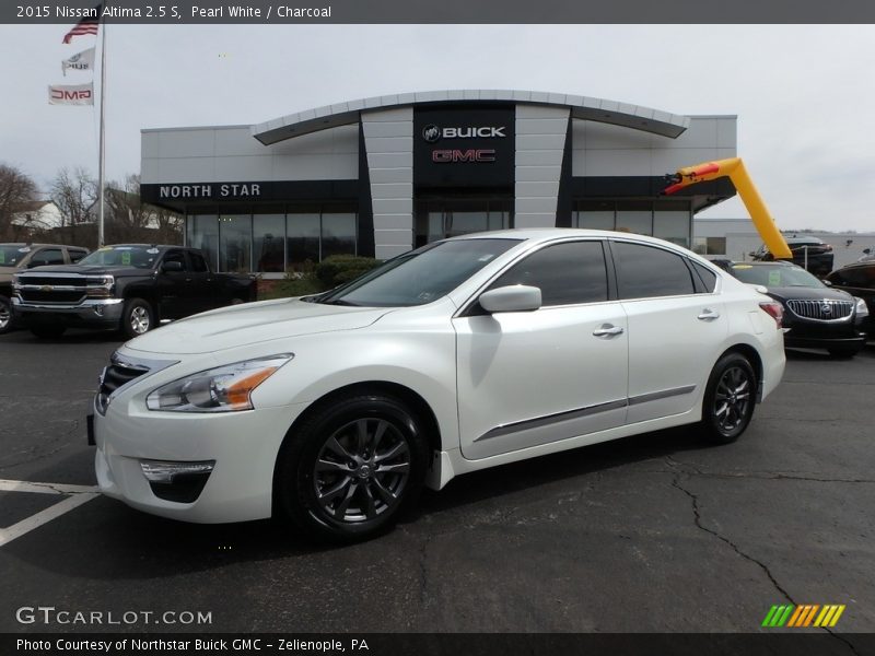 Pearl White / Charcoal 2015 Nissan Altima 2.5 S