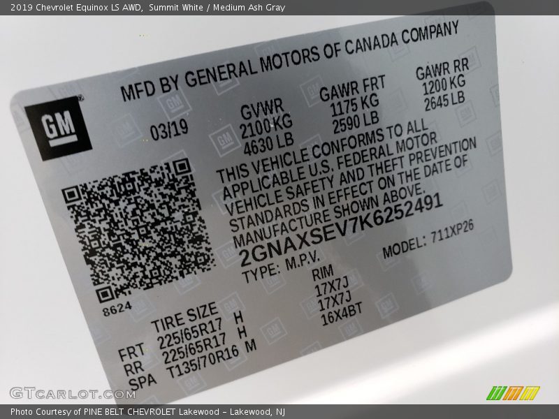 Summit White / Medium Ash Gray 2019 Chevrolet Equinox LS AWD