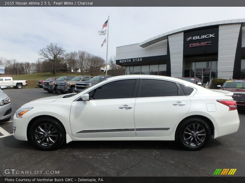 Pearl White / Charcoal 2015 Nissan Altima 2.5 S