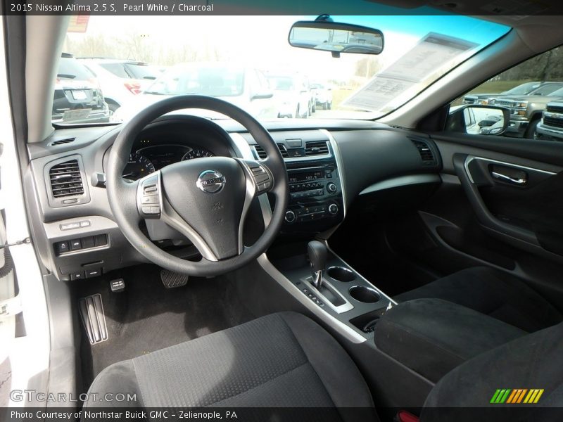 Pearl White / Charcoal 2015 Nissan Altima 2.5 S