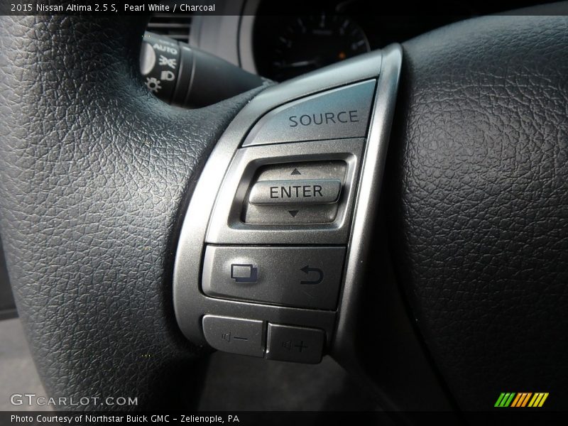 Pearl White / Charcoal 2015 Nissan Altima 2.5 S