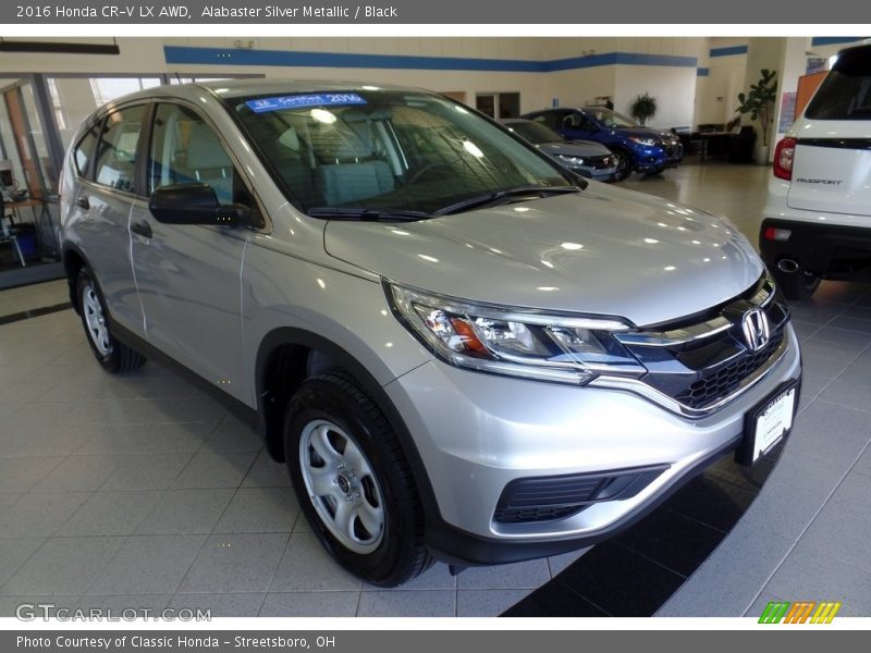 Alabaster Silver Metallic / Black 2016 Honda CR-V LX AWD