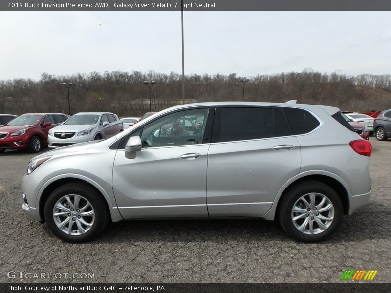 Galaxy Silver Metallic / Light Neutral 2019 Buick Envision Preferred AWD