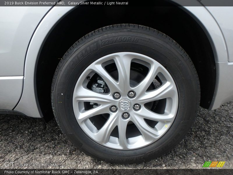 Galaxy Silver Metallic / Light Neutral 2019 Buick Envision Preferred AWD