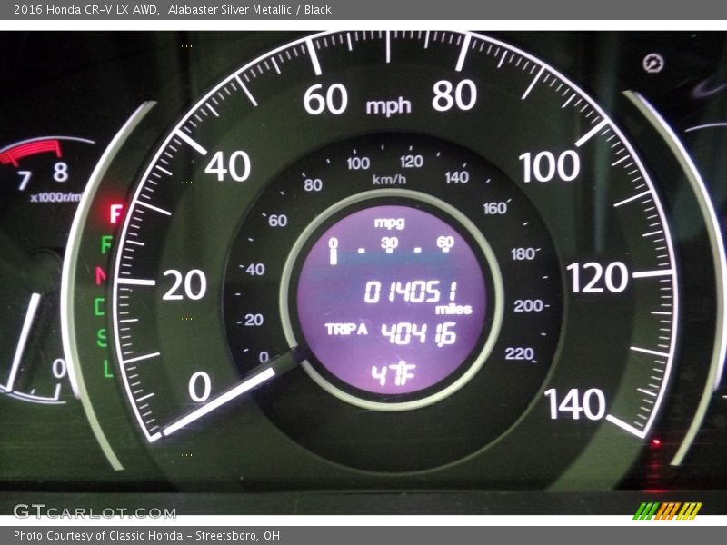 Alabaster Silver Metallic / Black 2016 Honda CR-V LX AWD