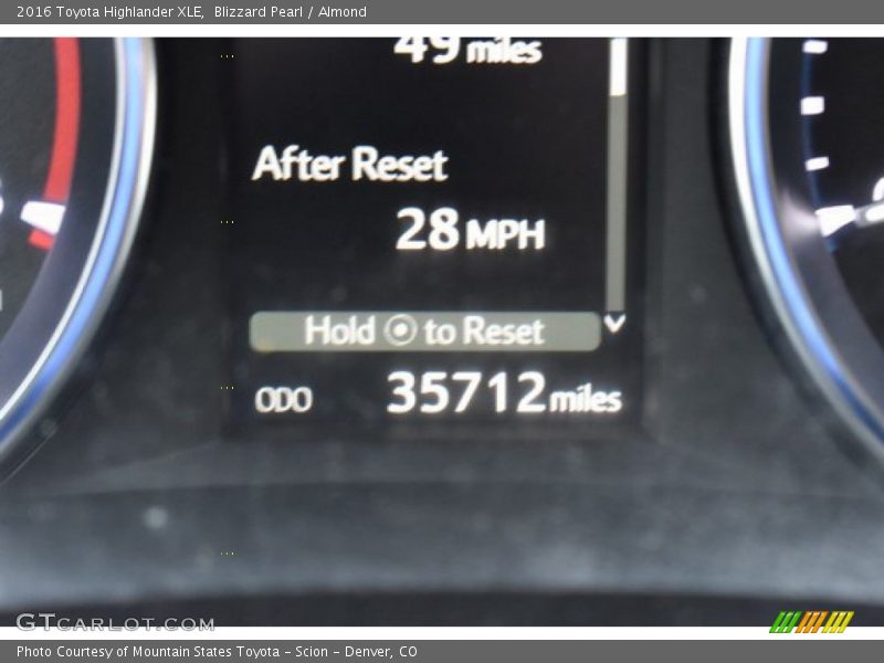 Blizzard Pearl / Almond 2016 Toyota Highlander XLE