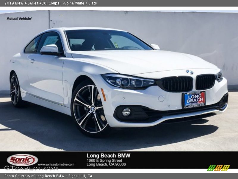 Alpine White / Black 2019 BMW 4 Series 430i Coupe