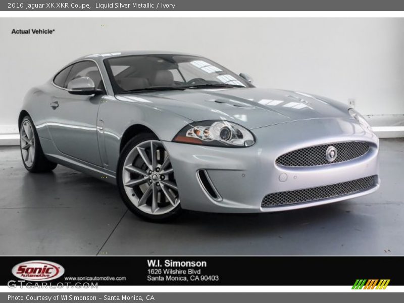 Liquid Silver Metallic / Ivory 2010 Jaguar XK XKR Coupe