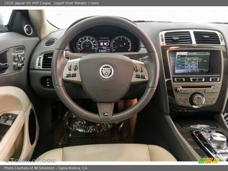 Liquid Silver Metallic / Ivory 2010 Jaguar XK XKR Coupe