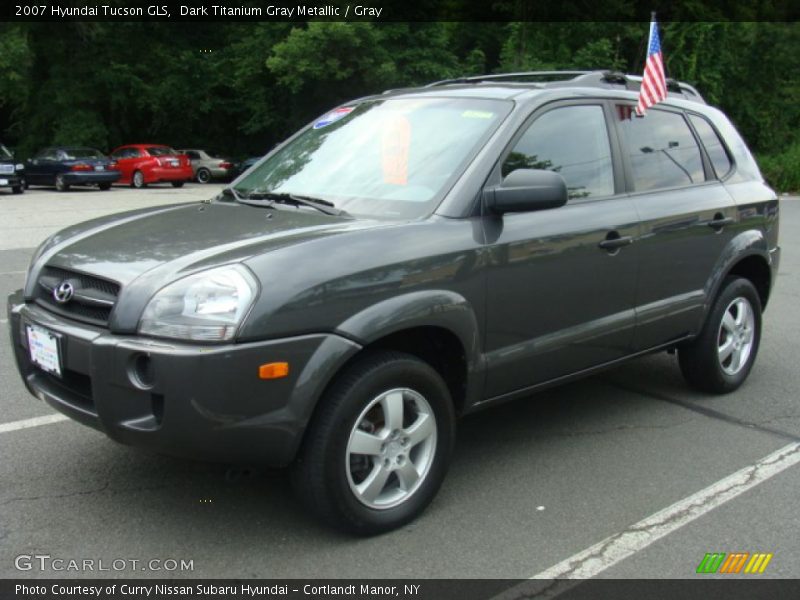 Dark Titanium Gray Metallic / Gray 2007 Hyundai Tucson GLS