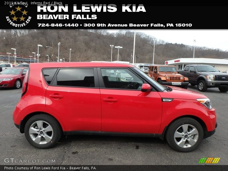 Inferno Red / Black 2019 Kia Soul