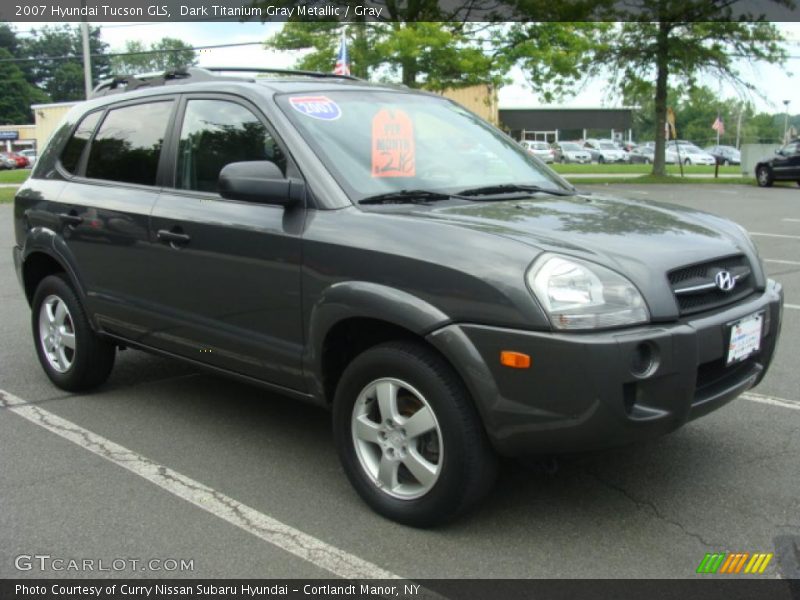 Dark Titanium Gray Metallic / Gray 2007 Hyundai Tucson GLS