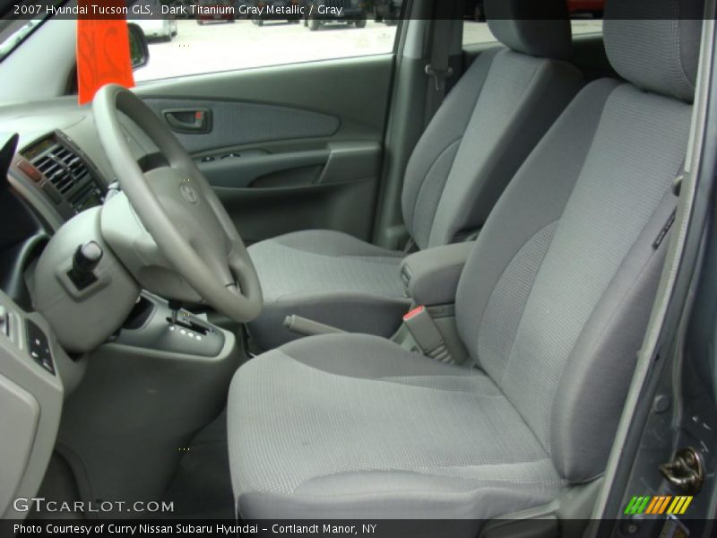 Dark Titanium Gray Metallic / Gray 2007 Hyundai Tucson GLS