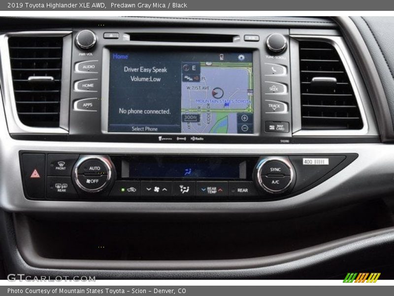 Predawn Gray Mica / Black 2019 Toyota Highlander XLE AWD